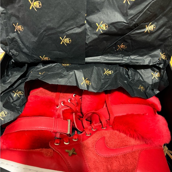 AIR JORDAN 1 “LUX” RUBY STREET ALPS CUSTOM MADE NIKE WITH FUR. - Picture 2 of 16